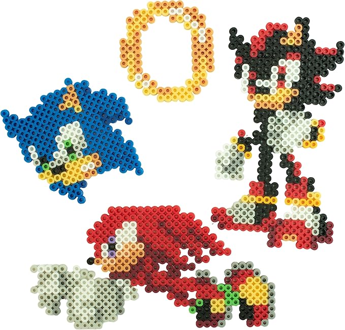 Perler 80-57249 Sonic The Hedgehog Deluxe Fused Bead Craft Activity Kit with 14 Projects, Multicolor, 4504 Pieces