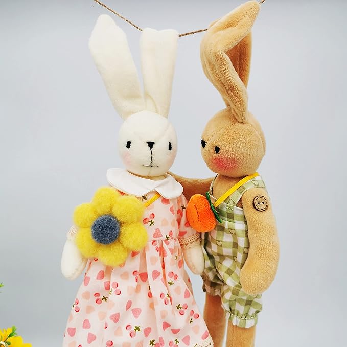 DIY Bunny Sewing Craft Kit for Adults – Handmade Fabric Sewing Project – Complete Materials & Instructions