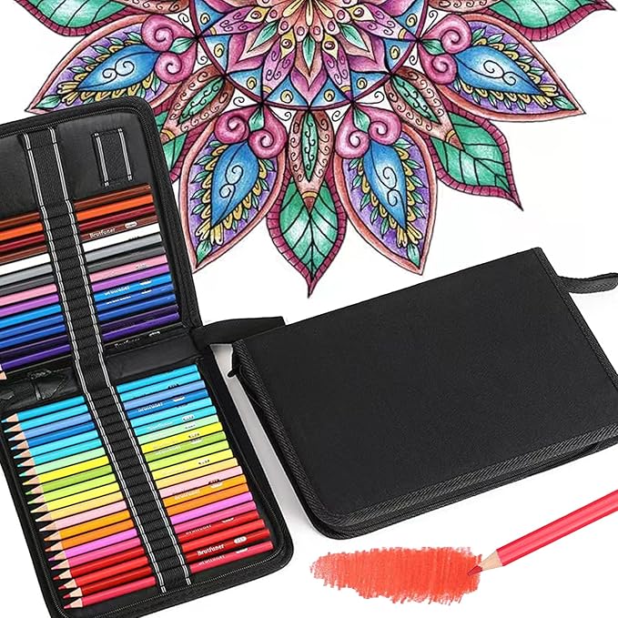 Green Colored Pencils,Oil Based Wooden Colored Pencil Set for Adults Coloring Books Drawing Sketching Art Supplies 24 Color