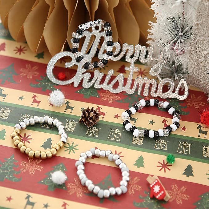 megoogo 1000pcs black and white pony beads bulk for bracelets making neutral bracelet beads for crafts hair beads for braids diy crafts home party decorations