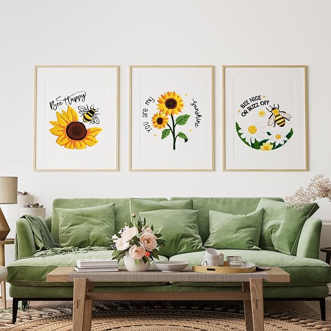 Louise Maelys Embroidery Kits for Beginners,Cross Stitch Kit for Adults,DIY Needlepoint with Sunflower Pattern-You are My Sunshine