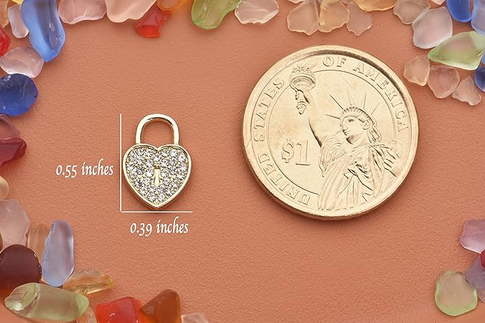 Pack of 20 Rhinestone Charms Gold Plated Pendants Pave Crystal Accessories for Necklace Bracelet Jewelry Making DIY Crafting