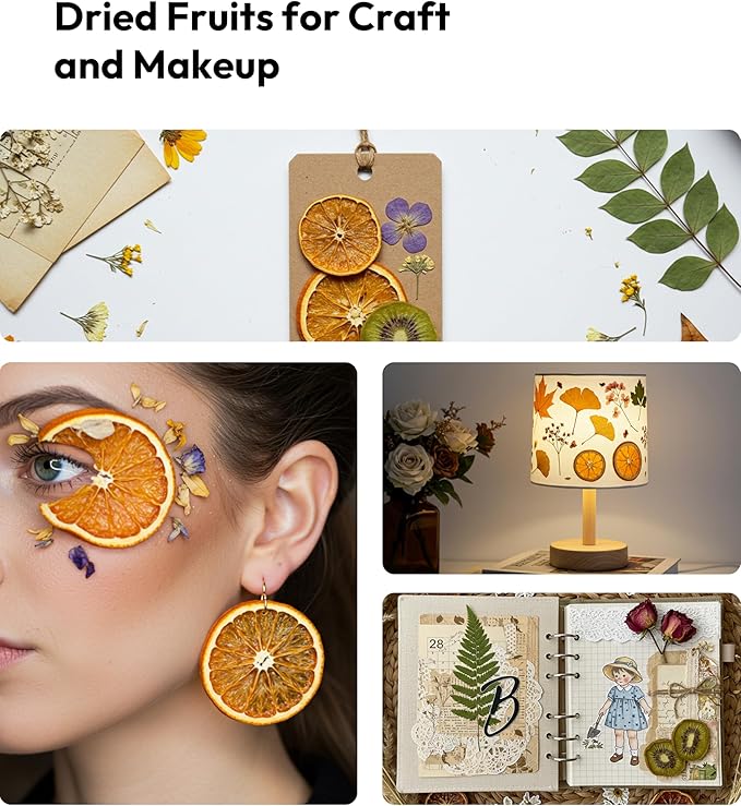 Resiners Dried Pressed Flowers for Resin Molds, Real Natural Dried Flowers Dry Leaves kit for Scrapbook Supplies Card Making Resin Jewelry Making Soap Candle DIY Crafts (Bright Fruit 80pcs)
