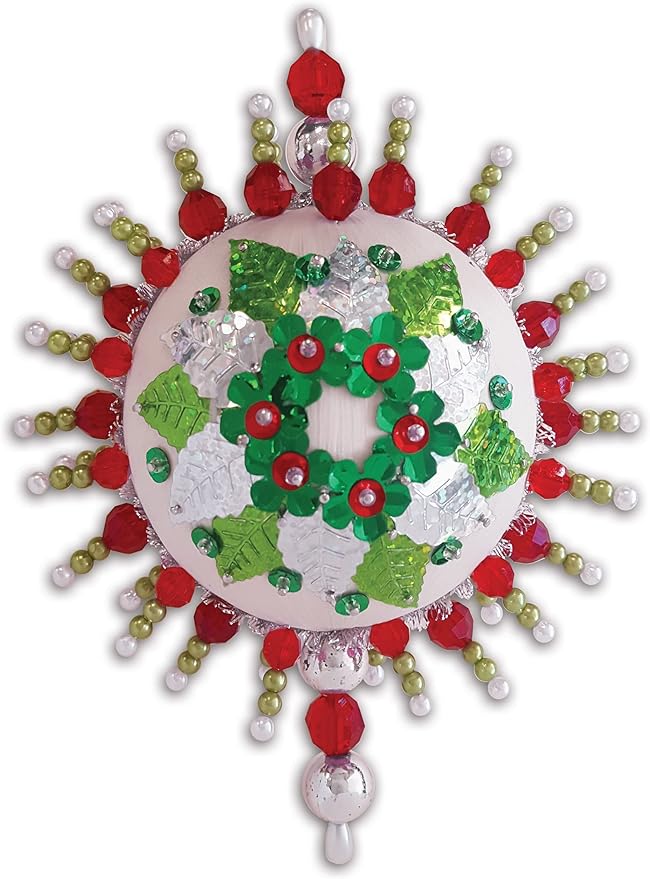 Holiday Wreath Beadcraft Ornament Kit