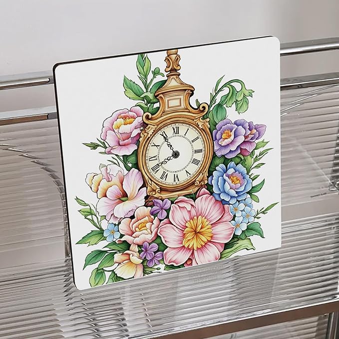 ZHIJIANHZ Adult Coloring Book for Women with Floral and Butterfly Designs,6.7x6.7 Inch 30 Pages for Relaxation and Stress Relief, Beautiful Flowers and Garden Scenes for Anxiety Relief