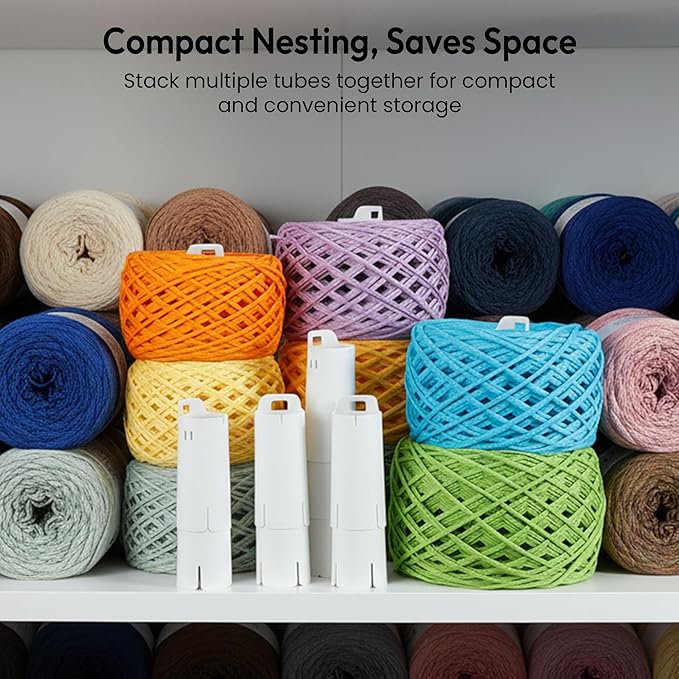 Etcokei 9pcs Yarn Ball Tube for Etcokei Electric Yarn Winder M1, Reusable ABS Yarn Cake Tube for Neat Storage & Tangle-Free Knitting/Crocheting Accessories