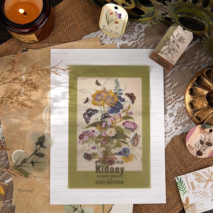 Flartmo 288 Pcs Complete Scrapbook Supplies Kit, Vintage Scrapbook Paper & Nature Animal Stickers, Junk Journal Scrapbooking Supplies Kit for Journaling, Scrapbooking Embellishments, Planner, Card
