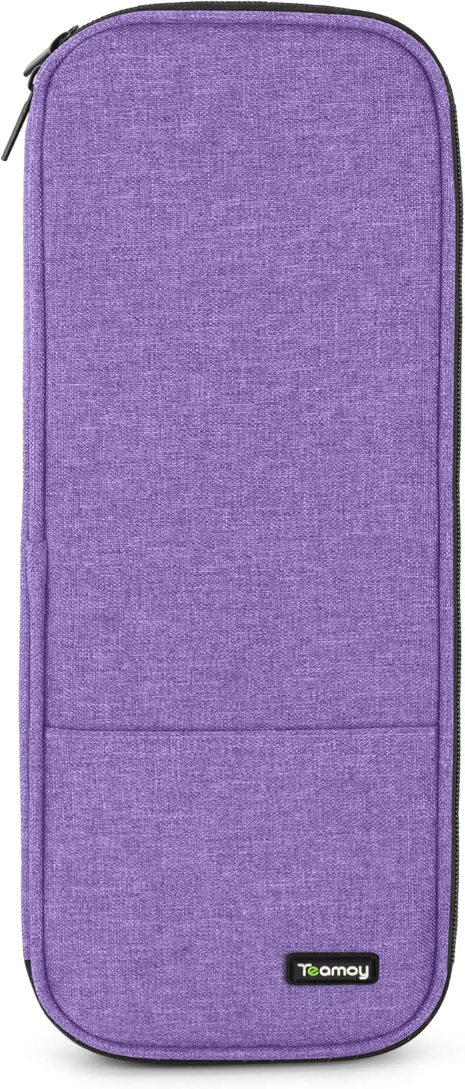 Teamoy Knitting Needles Case (Up to 14''), Travel Organizer Storage Bag for Knitting Needles, Tunisian Crochet Hooks and Accessories, Purple