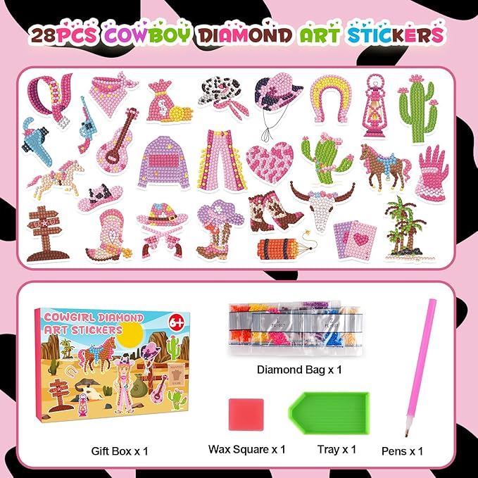 Labeol Diamond Art Kits for Kids Boys and Girls Ages 6-8-10-12 Easy to DIY Creative Diamond Art Sticker Craft by Numbers Kits for Kids and Adult Beginners (Excavator)