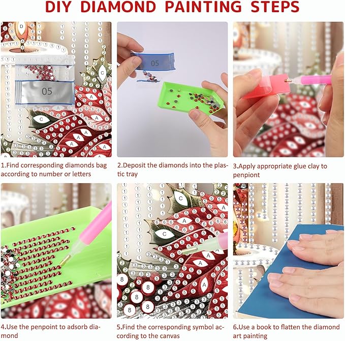 SENQAO Candles Diamond Art Hanging Kits for Adults Kids, Christmas Diamond Art Suncatchers, 5D Special Shape Diamond Painting Pendant Window Ornament Gifts for Home Garden Door Wall Decor