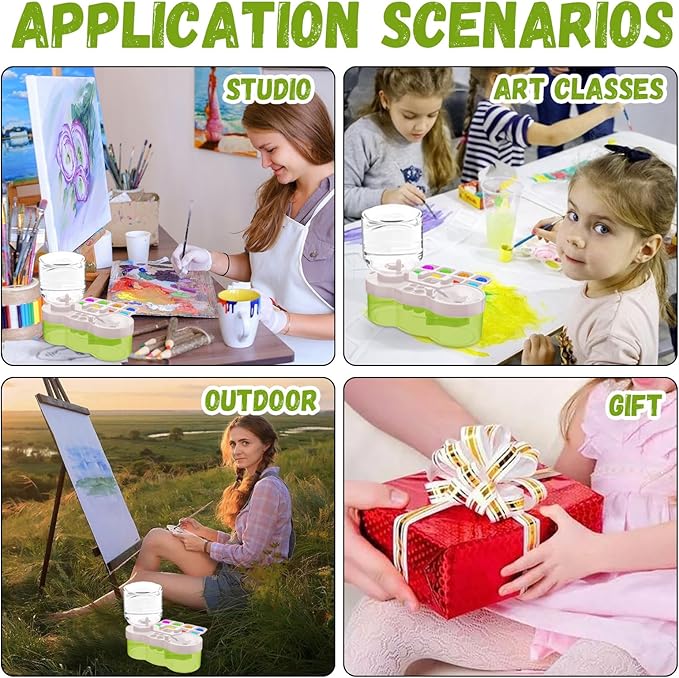 New Paint Brush Cleaner Tool,Brush Rinser Cup Painting Running Water Circulation Art Supplies for Acrylic,Watercolor and Water Based Creative Gift for Adult Artist Beginners Kids