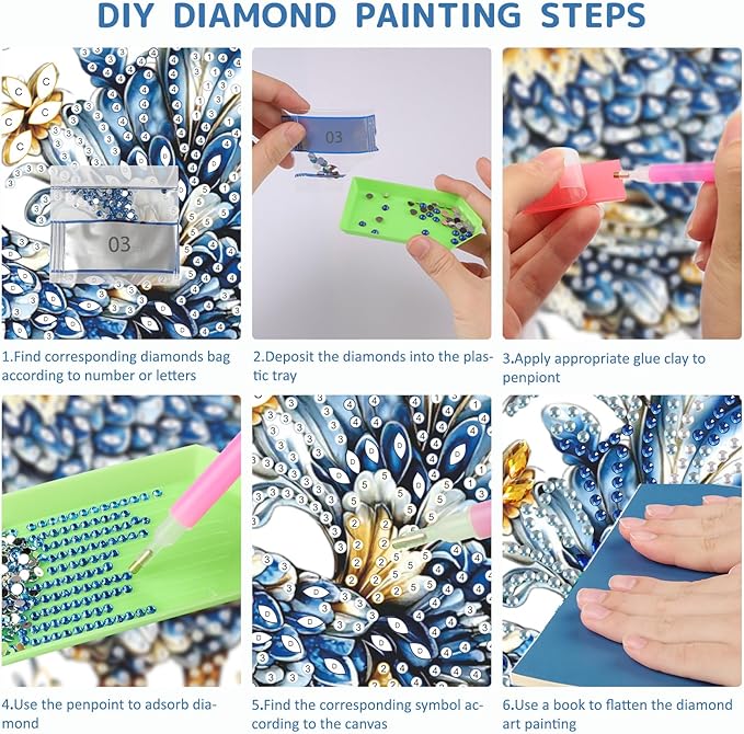 SENQAO DIY Acrylic Diamond Art Painting Chicken Kits Special Shaped Rhinestone Diamond Art Window Pendants Home Garden Wall Hanging Kits Hanging Ornament