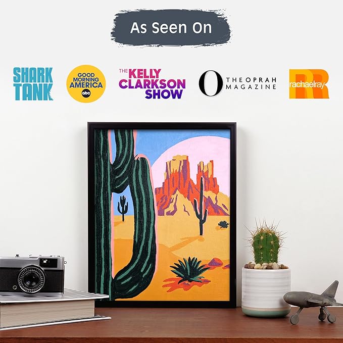 Pink Picasso Kits Colorful Destinations Paint by Number for Adults and Teens | DIY Unique Canvas Painting Kits Color by Numbers Arts & Crafts Kit | Desert Daydream 8x10- Paint Kit Set