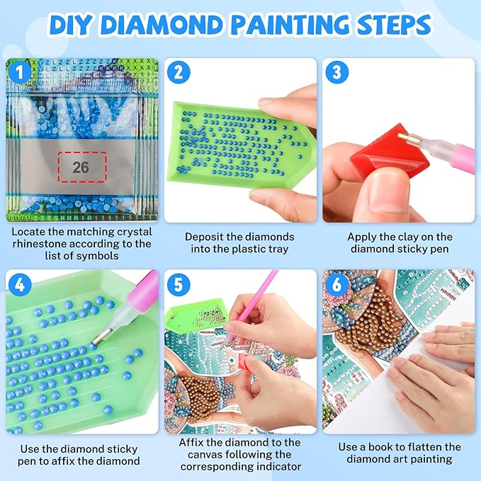 Bowetile Summer Diamond Art Hanging Kits for Adults, Diamond Art Suncatchers Beach Vacation, 5D Special Shape Diamond Painting Pendant Window Ornament Gifts for Home Wall Door Garden Decor