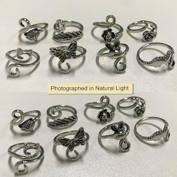 Hotlea 8 Pieces Crochet Tension Rings for Crocheting Yarn Guide Ring for Finger Yarn Crochet Ring Knitting Accessories