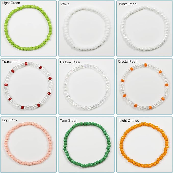 Bala&Fillic Light Pink Color 4mm Seed Beads About 1200pcs/100Grams in Bag, 6/0 Glass Craft Beads for Making Bracelet and Necklace (Light Pink)