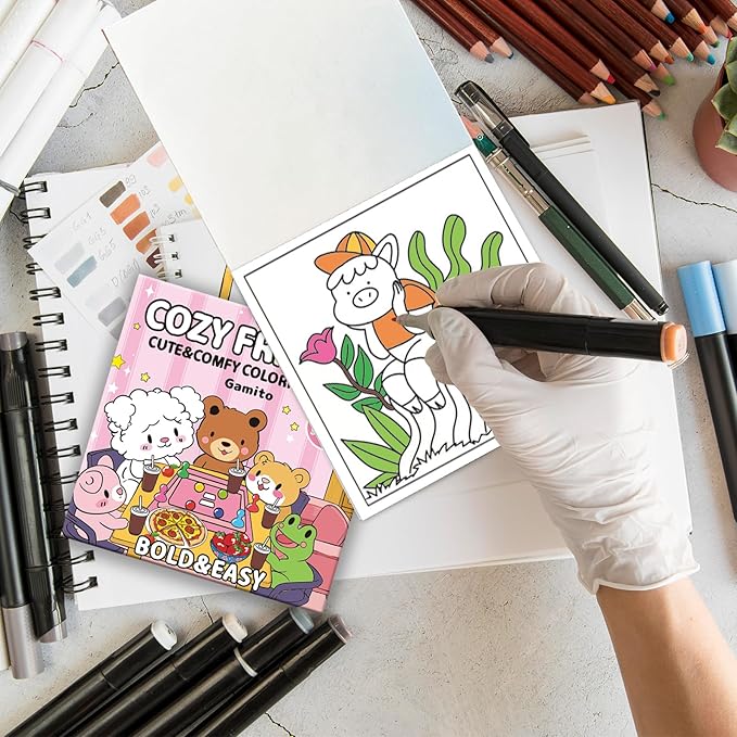 4-Pack Mini Coloring Book for Adults, Travel Small Coloring Books, Pocket Size Adults Relaxation Coloring Books Stress Relief Adult Mini Coloring Book