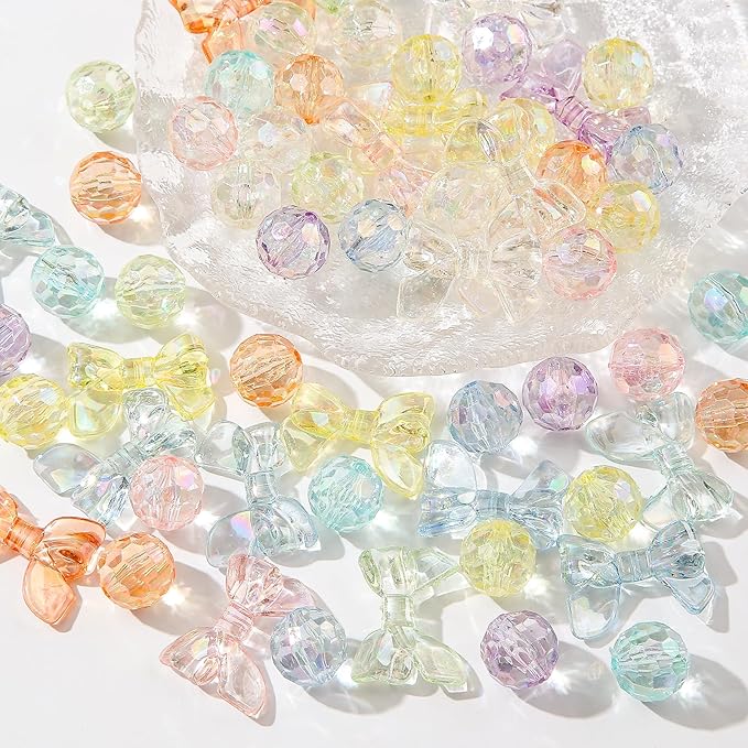 60pcs 16mm Acrylic Beads,Chunk Bubblegum Beads,Beads for Pens,Shine Disco Ball Beads,Jumbo Plastic Beads for Necklace Jewelry Bracelets DIY Crafts Making (Transparent Color)
