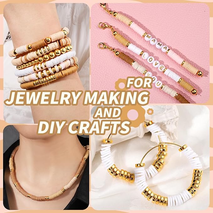 LEOBRO 3908PCS Clay Beads Bracelet Making Kit, Bracelet Beads Kit, for Bracelet Jewelry Making, Arts and Crafts
