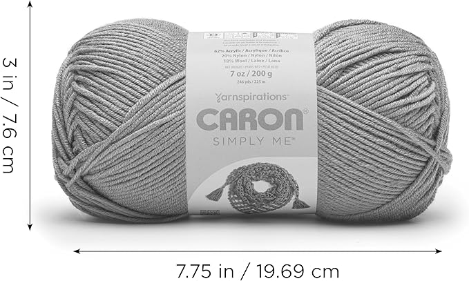 Caron Simply Me Ruby Yarn - 2 Pack of 200g / 7oz - 62% Acrylic 20% Nylon 18% Wool - #5 Bulky - 246Yards - Knitting/Crochet