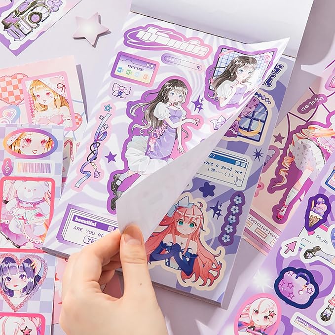 500 Cute Girl Stickers Cute Anime Girl Scrapbook Sticker Kawaii Stickers People Stickers Perfect for journals, scrapbooks, and as Gifts for Girls