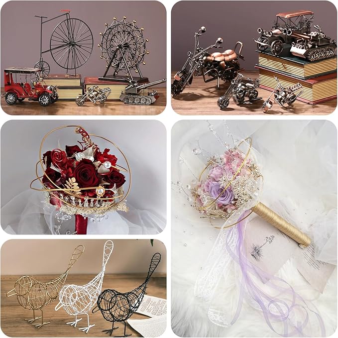 6Pcs Jewelry Pliers Making Tools Kit for Necklace, Bracelet, Earrings or Repairing, Include Wire Cutters, Nose, Crimping, Bent Nose Pliers, End Nippers for Beading Craft