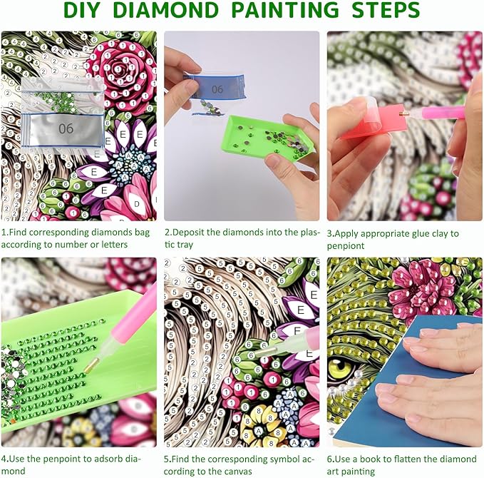 SENQAO Wolf Diamond Art Hanging Kits for Adults Kids, Acrylic Diamonds Painting Pendant Board Kit Wolf, Diamond Art Painting Window Pendants Home Garden Wall Hanging Kits Hanging Ornament