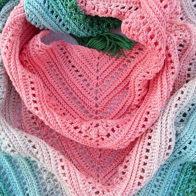 YarnArt Flowers – Gradient Cotton Acrylic Blend, 250g (8.8 oz), 1094 yds, Lightweight Sport Yarn for Crochet, Knitting, Shawls, Summer Projects (292)