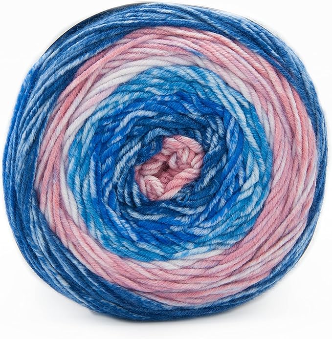Lion Brand Yarn, Mandala Ombré Variegated Yarn for Crocheting, Knitting, and Crafts, Pure, 3 Pack, Soft, Acrylic Fiber for Cozy Blankets, Worsted Weight Sweaters and Colorful Shawls