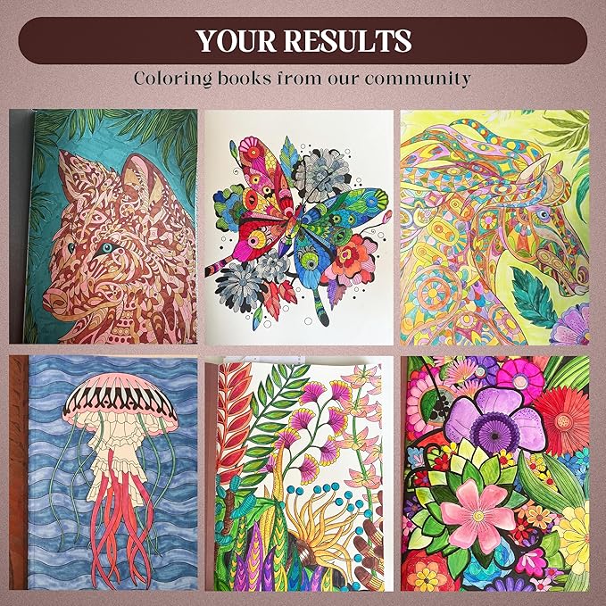 BIROYAL XXL Adult Coloring Book for Women 11.2”x8.3” - 100 Patterns Coloring Books for Adults Relaxation - Mindfulness & Personal Growth Prompts - Anxiety, Stress Relief & Relaxation Gifts for Women