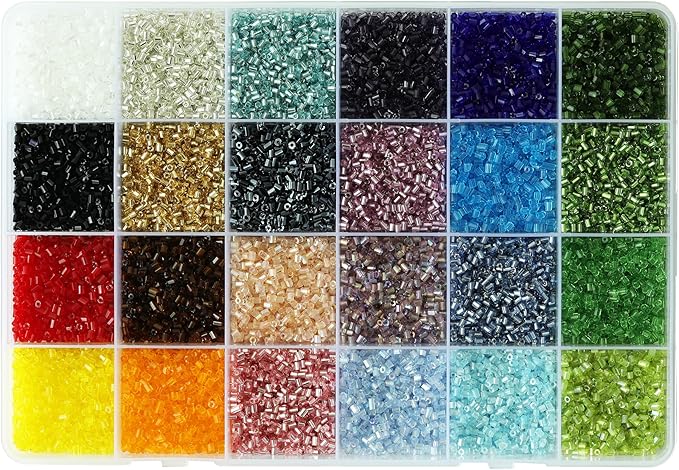 24-Color 2.2mm Crimp Beads & Tubes Kit - 950 Pieces per Color | Jewelry-Making Supplies for Necklaces, Bracelets, Wire Ends (22,800+ Pieces Total)