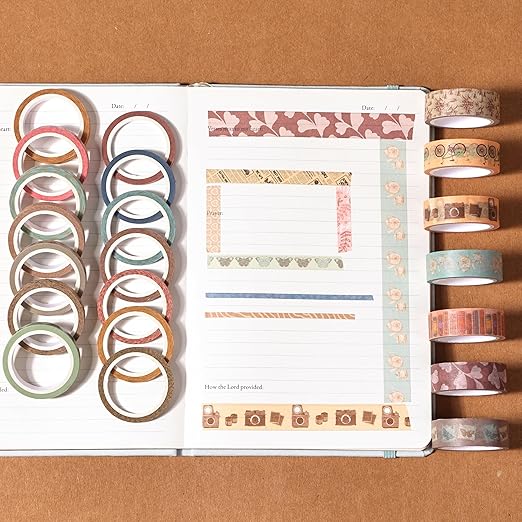 Mr. Pen- Washi Tape Set, 21 Rolls, Assorted Sizes, Vintage Charm Design, Washi Tape for Journaling