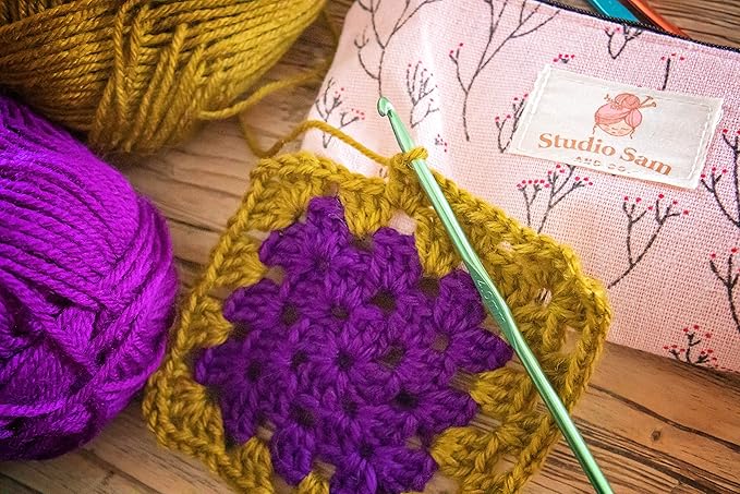 Studio Sam Acrylic Yarn Set. Ten Large 50g Skeins. Total 1030 Yards. for All Knitting, Crochet and Craft Projects. (Midnight Collection)