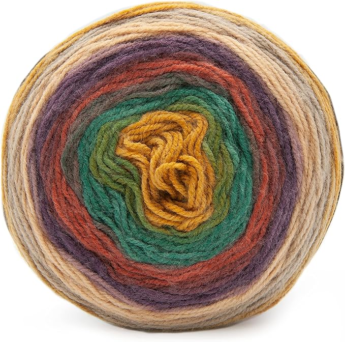 Lion Brand Yarn, Mandala DK Lightweight Yarn for Knitting, Crochet, and Crafts, Warlock, 1 Pack, Self-Striping Acrylic Fiber for Baby Blankets, Multicolor Shawls and Variegated Cardigans