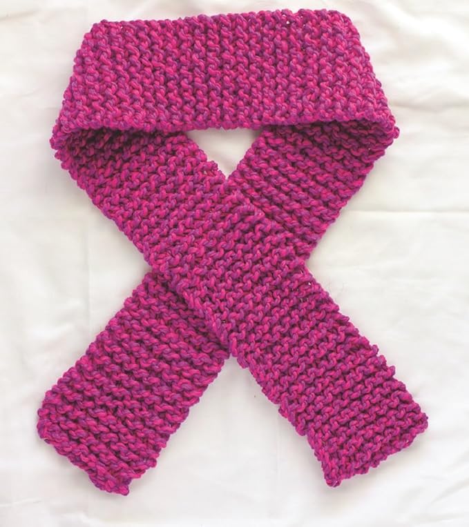 friendly loom Quick to Knit Scarf Knitting Kit from Harrisville Designs, Beginner Knitters Kids and Adults-All Wool Yarn Made in The USA Pink