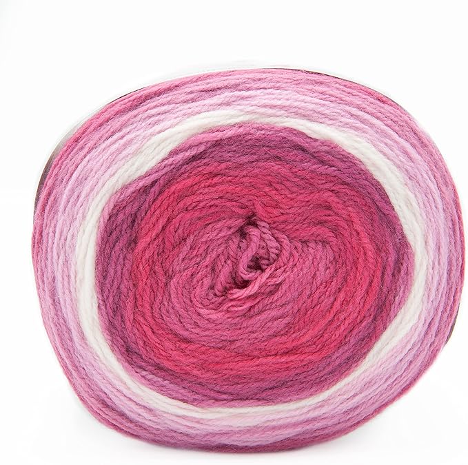 Lion Brand Yarn, Mandala DK Lightweight Yarn for Knitting, Crochet, and Crafts, Cupid, 3 Pack, Self-Striping Acrylic Fiber for Baby Blankets, Multicolor Shawls and Variegated Cardigans