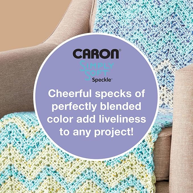 CARON Simply Soft Speckle Yarn, Seashell
