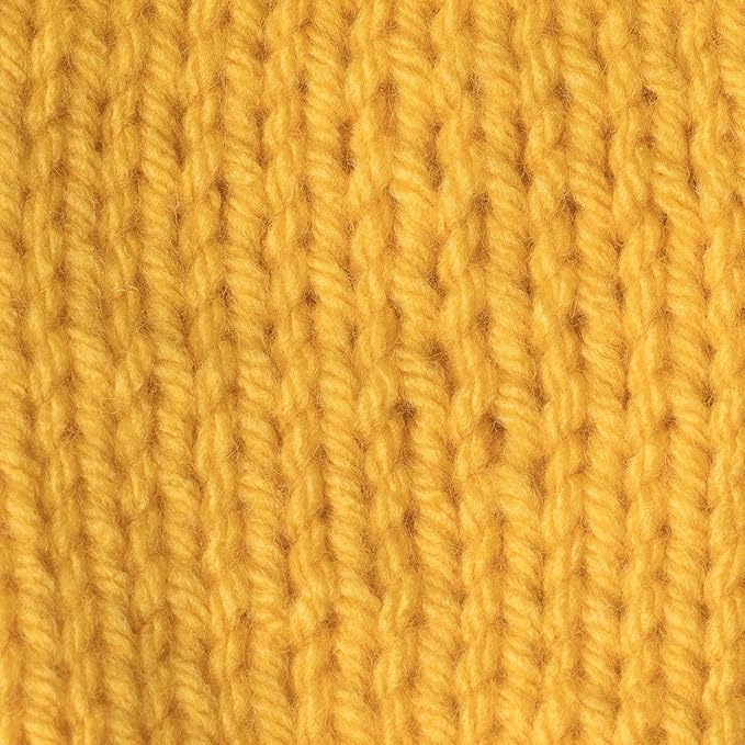 Caron 29401010549 One Pound Solids Yarn, 16oz, Gauge 4 Medium, 100% Acrylic - Sunflower- For Crochet, Knitting & Crafting ( 1 Piece )