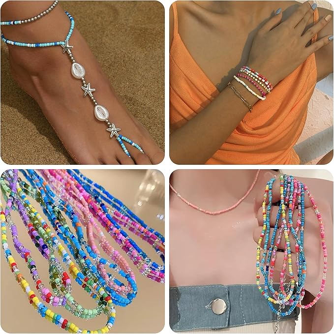 Bulk 3mm Blue Purple Seed Beads for Jewelry Making 110 Grams About 3500pcs,6/0 Glass Craft for Making Earrings, Bracelets, Pendants, Waist Jewelry, DIY Handmade Seed Beads(Blue & Purple Mix)