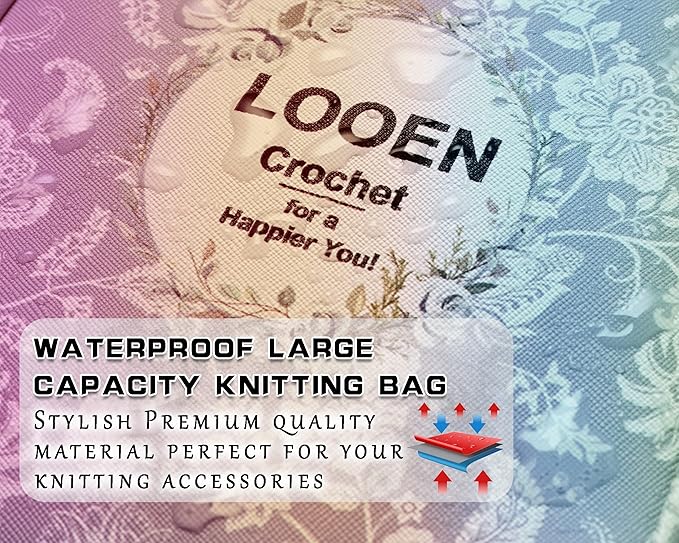 LOOEN 64Pcs Crochet Hook Set, 9 Pcs Ergonomic Rubbery Handle Hooks 2.0MM-6MM and 9 pcs Multicolor Aluminum Crochet Hooks 2.0MM-8.0MM, Crochet Hook Kits with Case, Knitting & Crochet Supplies(A - Grey)