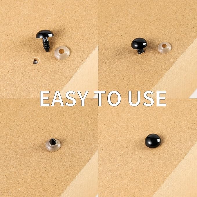 XKDOUS 6-18 mm, 8 Sizes Safety Eyes for Crocheting, Crochet Eyes for amigurumi, Stuffed Animal Doll Eyes for DIY Crafts
