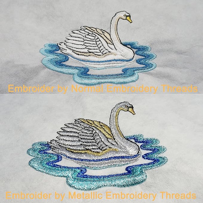 New brothread 9 Shiny Colors Metallic Embroidery Machine Thread Kit 500M (550Y) Each Spool for Computerized Embroidery and Decorative Sewing - Assortment 2