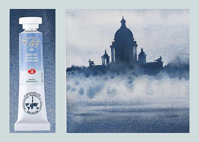 White Nights Extra Fine Artists Grade Professional Watercolor Set 3 * 10ml Tubes Granulating Colors by Nevskaya Palitra (Midnight)