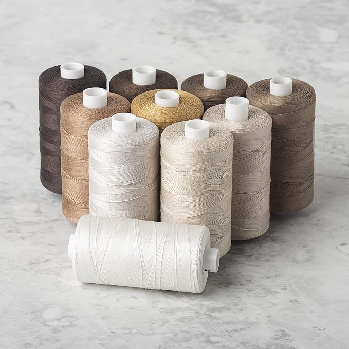 connecting threads 100% cotton thread sets - 1200 yard spools (set of 10 - neutral)