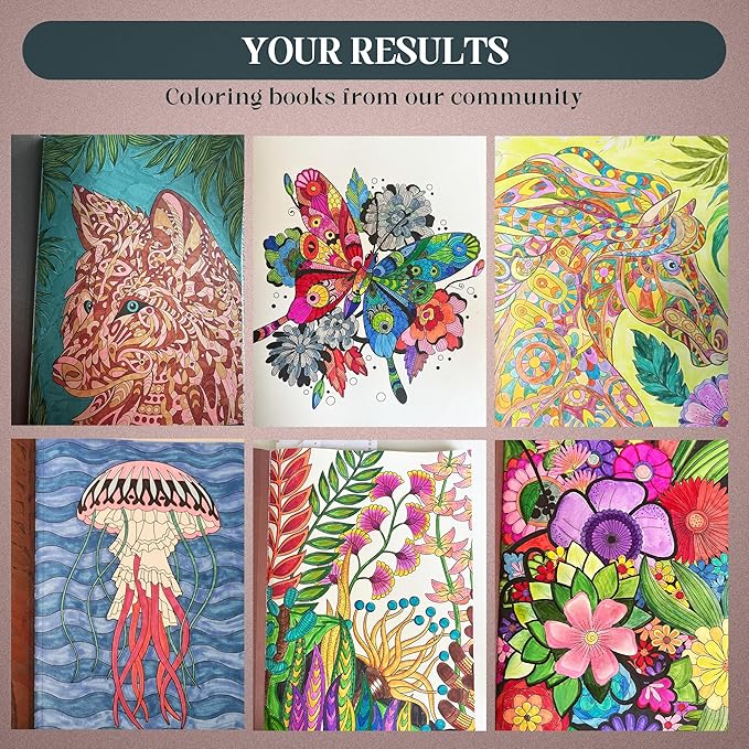 BIROYAL XXL Adult Coloring Book for Women 11.2”x8.3” - 100 Patterns Coloring Books for Adults Relaxation - Mindfulness & Personal Growth Prompts - Anxiety, Stress Relief & Relaxation Gifts for Women