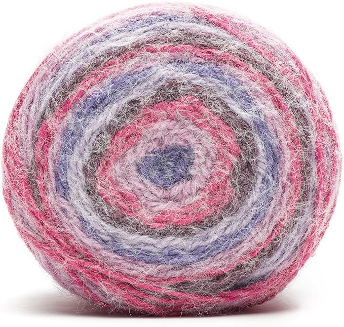 Caron Colorama Halo Striped - 2 Pack of 481 Yards/8 oz Pansy Purple 71% Acrylic 18% Nylon 11% Polyester Yarn