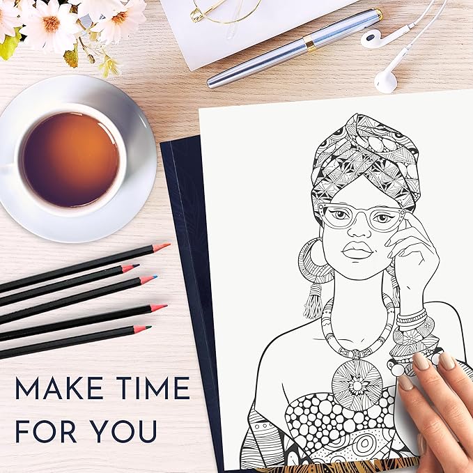 Adult Coloring Book for Women – Affirmation Coloring Book with 29 Self Love Affirmations – Coloring Books for Adults Relaxation, Self Love Gifts, Affirmation Gifts for Women, 8.5x11, Perforated