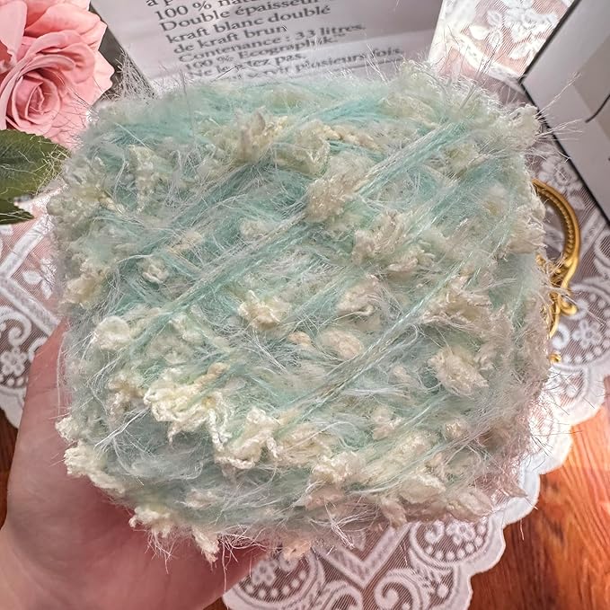WWnYY Hand Spun Art Yarn 4 Pack of 50g/Skein with Hand Blended Colorful Handmade for Jewelry Making, Junk Magazines Knitting Crafts Textile Decorative Tassels Card Making
