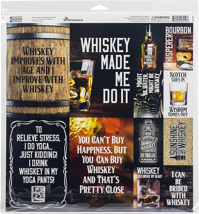 Reminisce Bourbon, Scotch, One Whiskey Scrapbook Collection Kit Paper Crafts