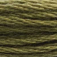 DMC 117-3011 Six Strand Embroidery Cotton Floss, Dark Khaki Green, 8.7-Yard
